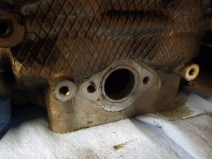 Thermostat housing removed